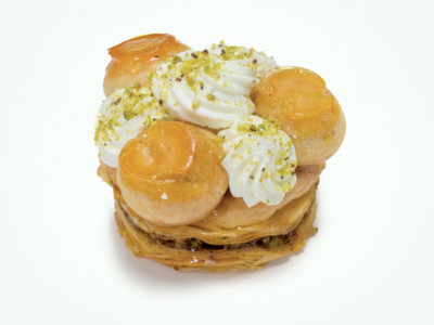 Baklava Saint-Honoré fleur d’oranger & pistache